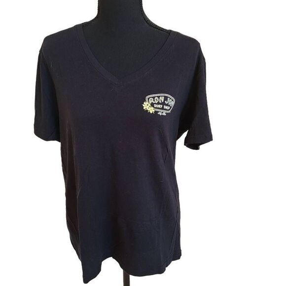 Ron Jon Surf Shop Black V Neck Short Sleeve Key West T Shirt Large - Picture 10 of 10